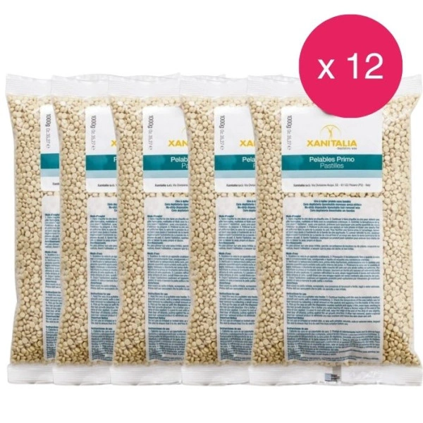 Pack 12 cires Pelables Blanches Vanille Pastilles Xanitalia 1000 Grs Pack 12 cires Pelables Blanches Vanille Pastilles Xanitalia 1000 Grs