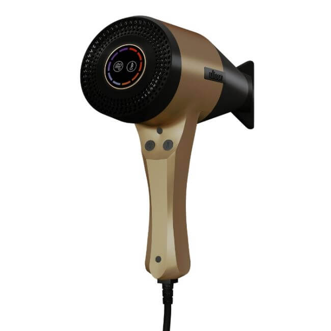 Secador de cabelo sem escova Notus Deluxe Preto Dourado Ultron