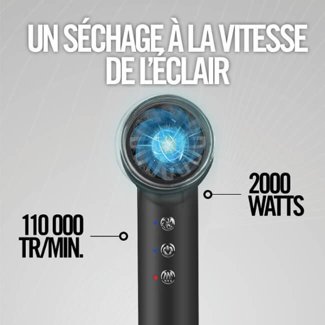 Secador de cabelo Voltury 3 iónico preto 2000W Promex