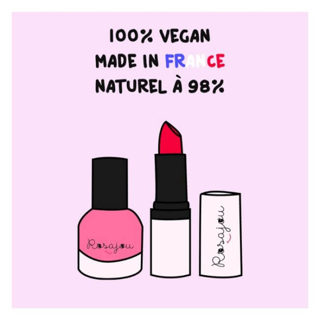Make-up-Set mit Lippenstift und 2 Nagellacken von Rosajou.