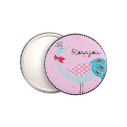 Miroir de poche Paon Rosajou