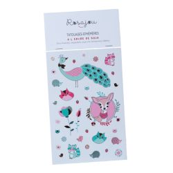Temporary Floral Tattoo 10 x 15 cm in soy ink by Rosajou