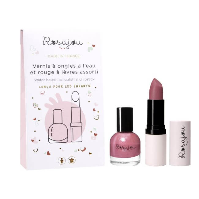 Duo Rossetto e smalto abbinato Vegan Rubino Rosajou