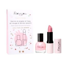 Dúo de lápiz labial y esmalte de uñas a juego Vegan Ballerine Rosajou.