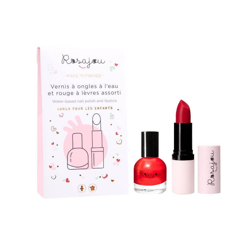 Conjunto de Batom e Verniz Vegan a Condizer da Madame Rosajou.
