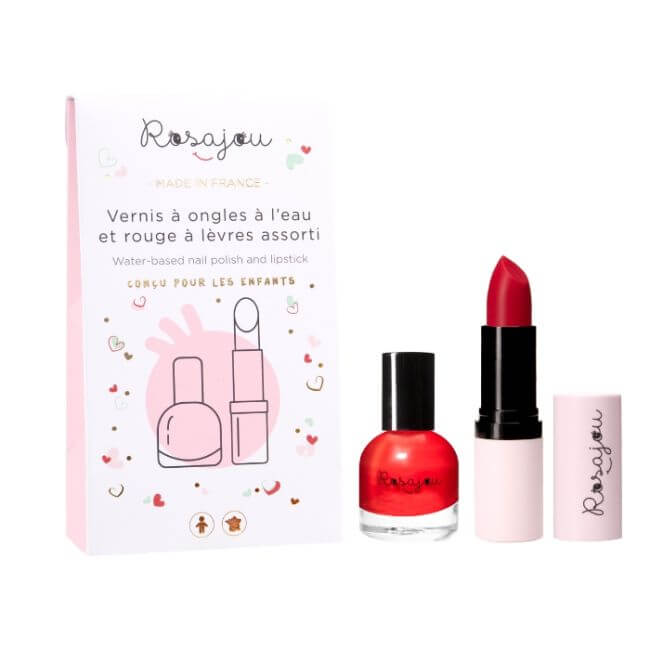 Conjunto de Batom e Verniz Vegan a Condizer da Madame Rosajou.