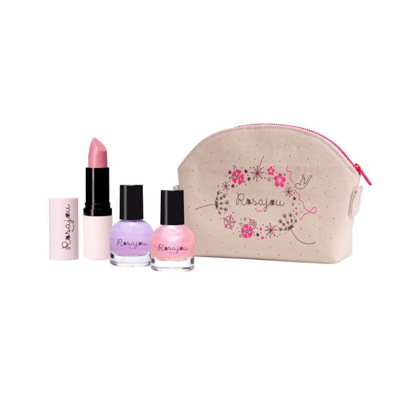 Make-up-Set mit Lippenstift und 2 Nagellacken von Rosajou.