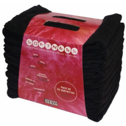 Serviettes Micro-Fibres Noires X 10