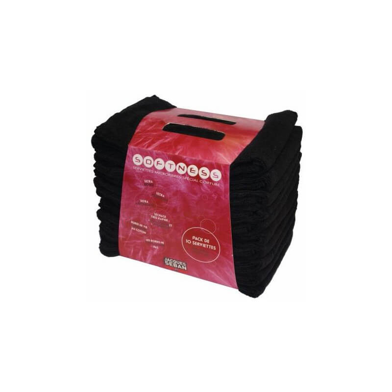 Black Microfiber Towels X 10