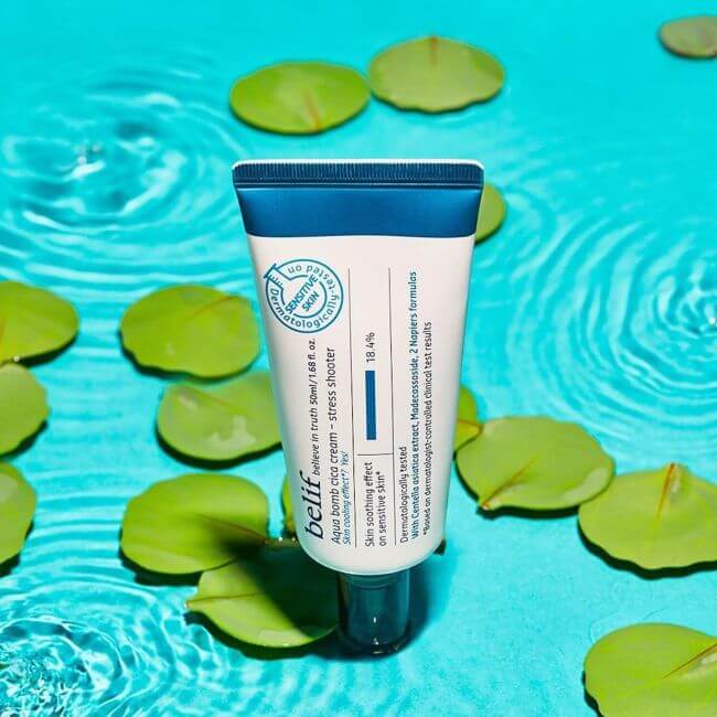 Creme cicatrizante Aqua Bomb Cica Cream Stress Shooter Belif 50ml