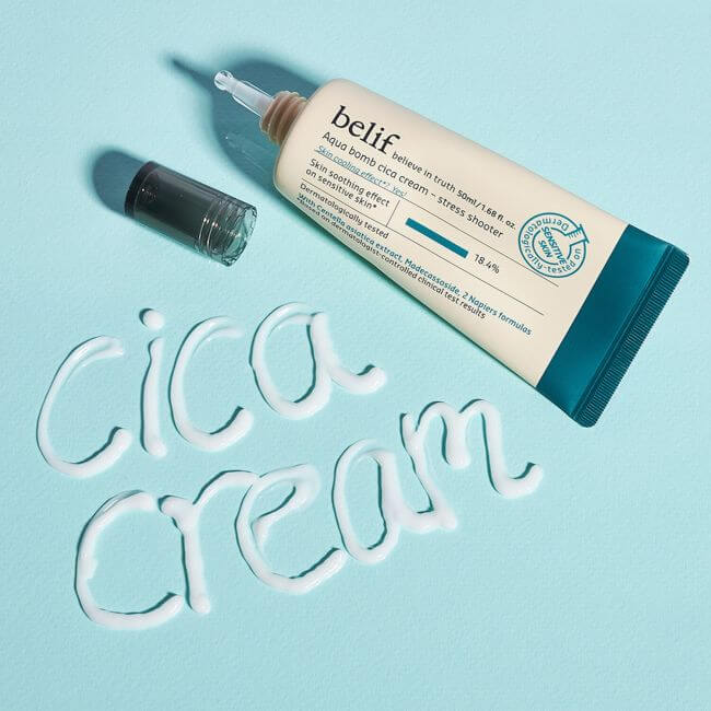 Creme cicatrizante Aqua Bomb Cica Cream Stress Shooter Belif 50ml