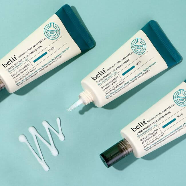 Genezing crème Aqua Bomb Cica Cream Stress Shooter Belif 50ml