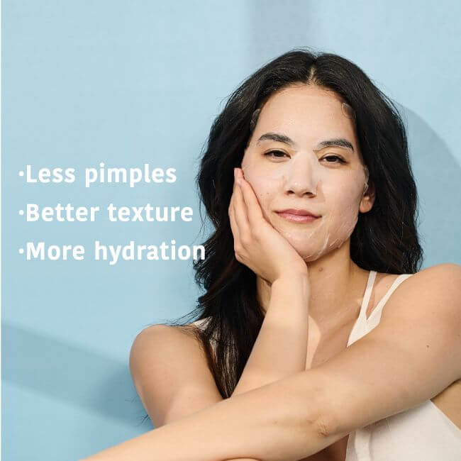 Máscara facial de tecido Anti-imperfeições, anti-acne com ácido Salicílico Iroha