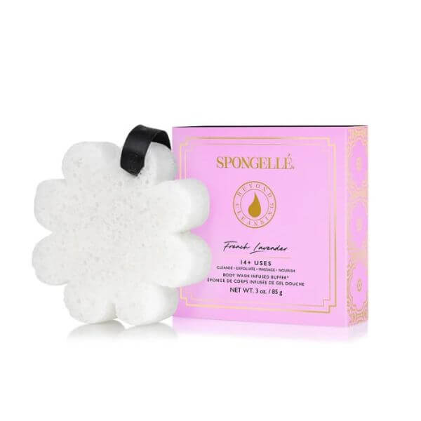 Spons Doordrenkt Met Franse Lavendel Uit de Bloemencollectie Spongellé Spons Doordrenkt Met Franse Lavendel Uit de Bloemencollectie Spongellé