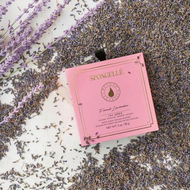 Esponja Infundida com Lavanda Francesa da Coleção de Flores da Spongellé