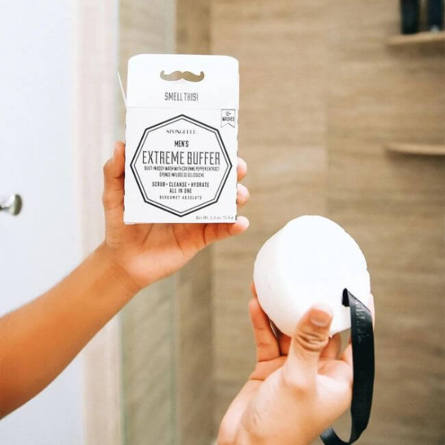 Esponja infundida para Duche Homem Extreme Buffer Bergamota Absolut Spongellé