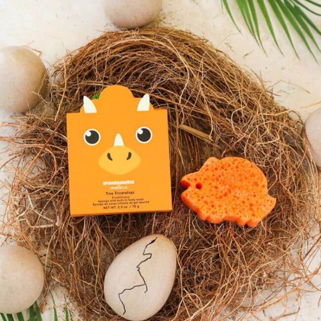 Children's Bath Sponge Triceratops Spongeasaurus Collection Sponge Animals Spongellé