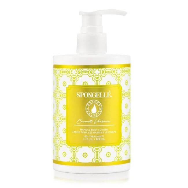 Revitaliserende hand- en bodylotion Coconut Verbena van Spongellé 325 ml.