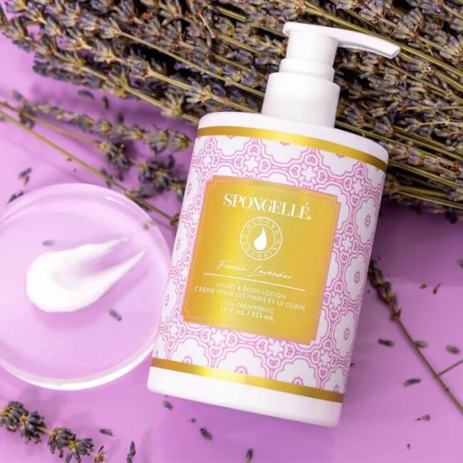 Loção para Mãos e Corpo com Fragrância de Lavanda Luxuosa Spongellé 325ml
