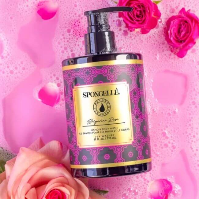 Savon Mains et Corps Rose Bulgare Exquis Spongellé 325ml
