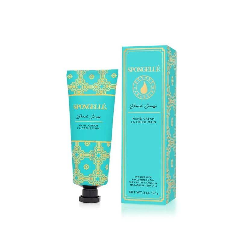 Creme para as Mãos com Fragrância Exótica de Beach Grass da Spongellé, 57g.