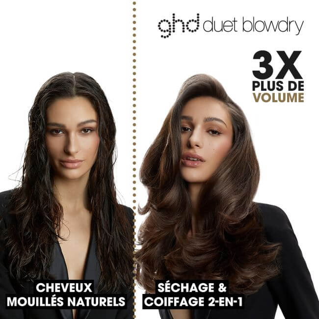 2-in-1 Duett-Haartrocknerbürste Weiß von ghd