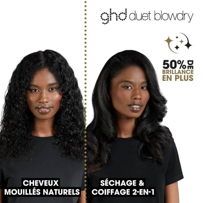 2-in-1 Duett-Haartrocknerbürste Weiß von ghd