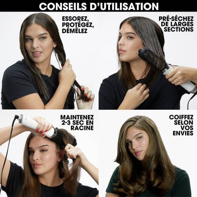 2-in-1 Duett-Haartrocknerbürste Weiß von ghd