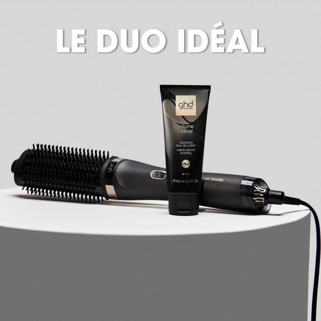 2-in-1 Duett-Haartrocknerbürste Weiß von ghd