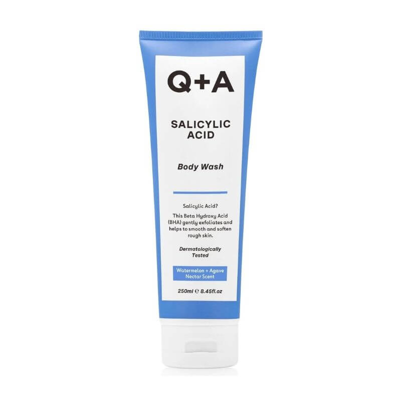 Gel de duche esfoliante com Ácido Salicílico Q+A 250ml