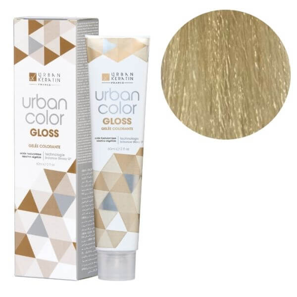 Kleurstofgel zonder ammoniak Urban Color Gloss 10.32 Urban Keratine 60 ml Kleurstofgel zonder ammoniak Urban Color Gloss 10.32 Urban Keratine 60 ml