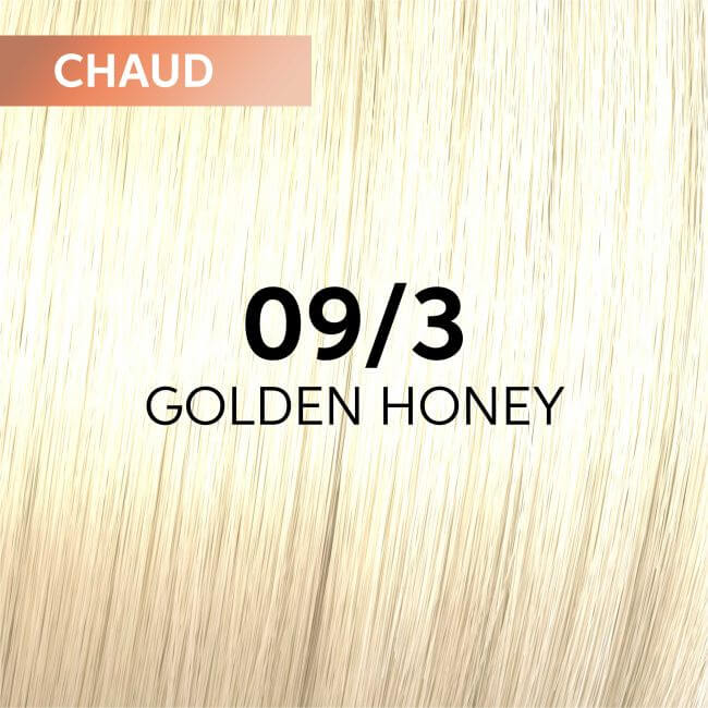 Coloração gloss Shinefinity 09/3 Golden Honey da Wella, 60ML.