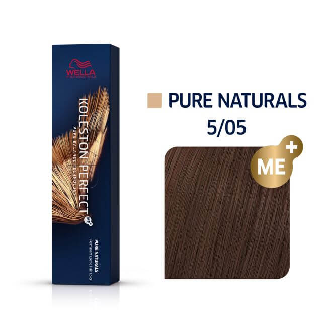 Coloração Koleston Perfect ME+ Pure Naturals KP 5/05 Castanho Claro Natural Acaju Wella 60ML