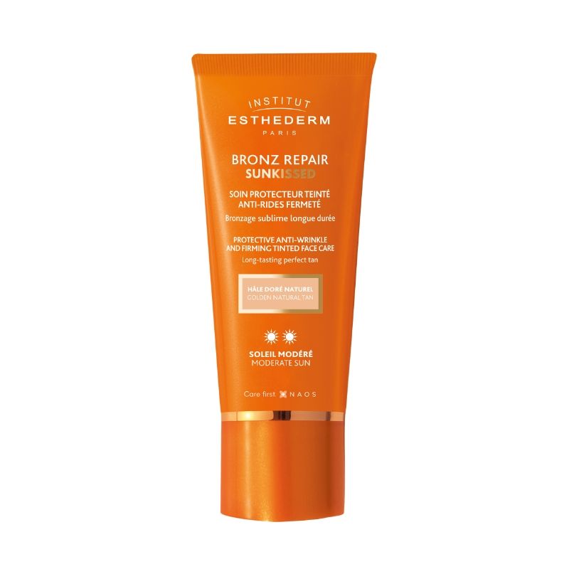 Protetor solar anti-rugas Bronz Repair Sunkissed Soleil Modéré Esthederm 50ml.