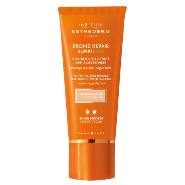 Protetor solar anti-rugas Bronz Repair Sunkissed Soleil Modéré Esthederm 50ml.