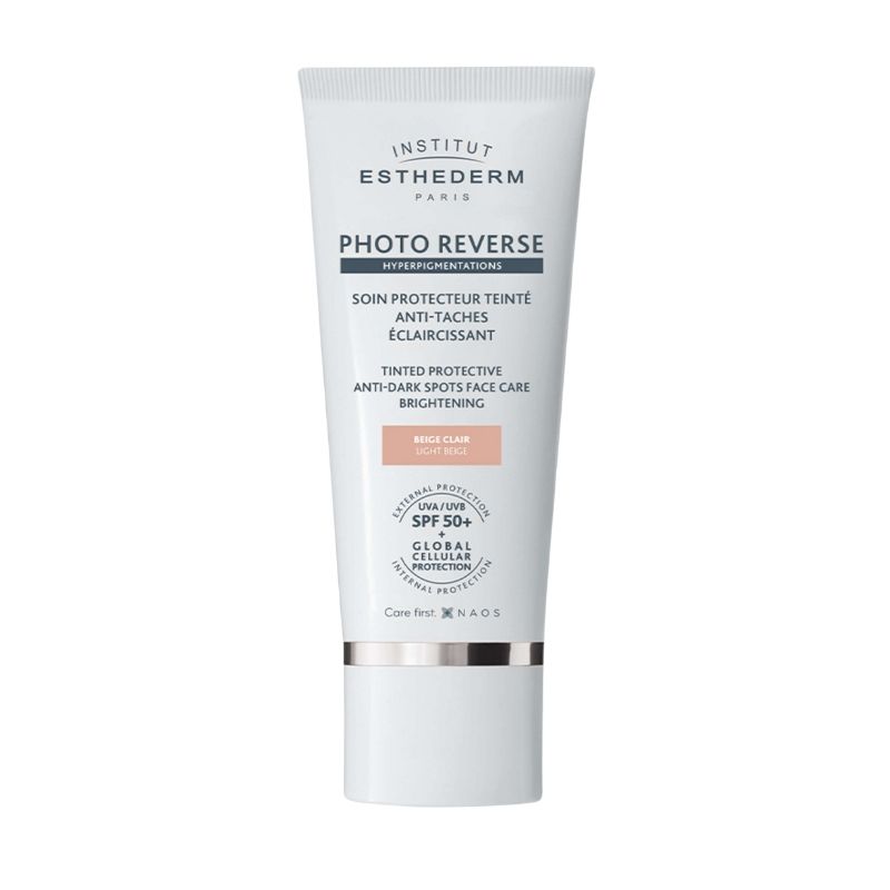 Creme de alta proteção Photo Reverse, tom bege claro SPF50+ Esthederm 50ml.