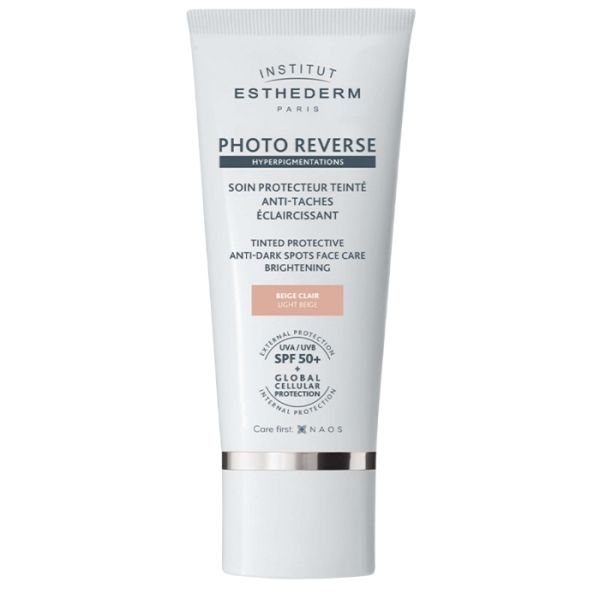 Creme de alta proteção Photo Reverse, tom bege claro SPF50+ Esthederm 50ml. Creme de alta proteção Photo Reverse, tom bege claro SPF50+ Esthederm 50ml.