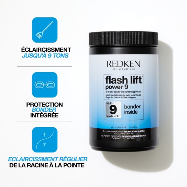 Poudre oplichtend 9 tinten met geïntegreerde bonder Blonde Idol Flash Lift Redken 500g