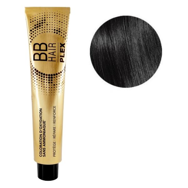 Oxidatiekleuring BBHair Plex zonder ammoniak nr. 1 Zwart Générik 100ml
