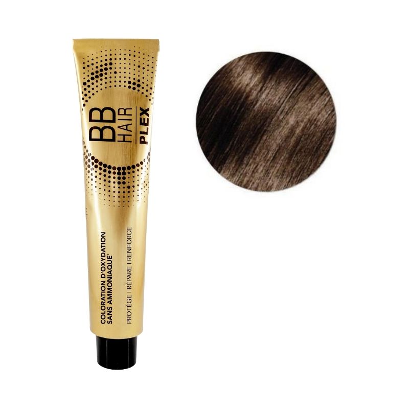 Oxidatiekleuring BBHair Plex zonder ammoniak nr. 4.15 Asbruin Mahonie Générik 100 ml