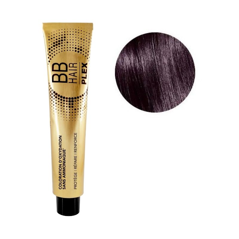 Oxidatiekleuring BBHair Plex zonder ammoniak nr. 4.22 Intens Paarsbruin Generik 100 ml.