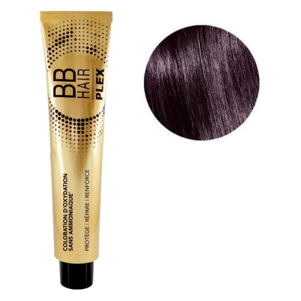 Oxidatiekleuring BBHair Plex zonder ammoniak nr. 4.22 Intens Paarsbruin Generik 100 ml.