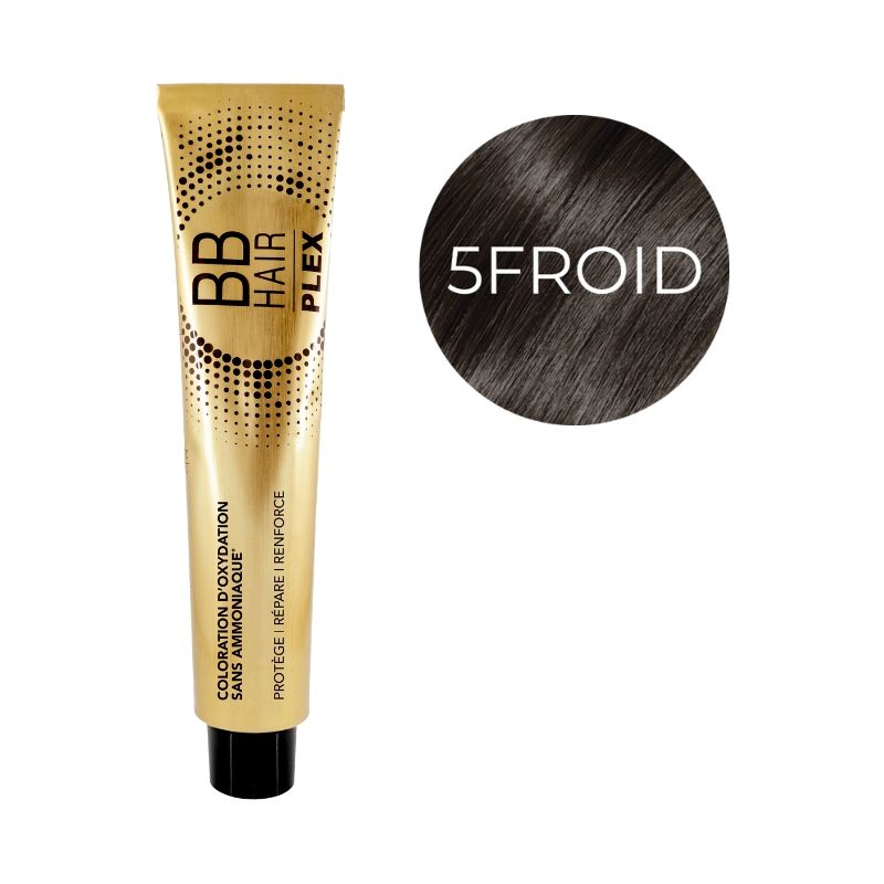 Kleuring zonder ammoniak BBHair Plex oxidatie nr. 5 LICHT NATUURLIJK KOEL BRUIN van Générik, 100 ml.