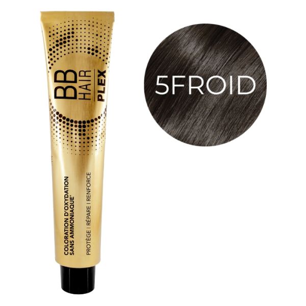 Kleuring zonder ammoniak BBHair Plex oxidatie nr. 5 LICHT NATUURLIJK KOEL BRUIN van Générik, 100 ml.