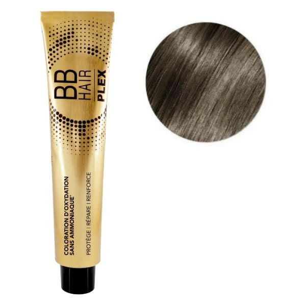 Oxidatiekleuring BBHair Plex zonder ammoniak nr. 6.1 Donker Asblond Générik 100 ml. Oxidatiekleuring BBHair Plex zonder ammoniak nr. 6.1 Donker Asblond Générik 100 ml.