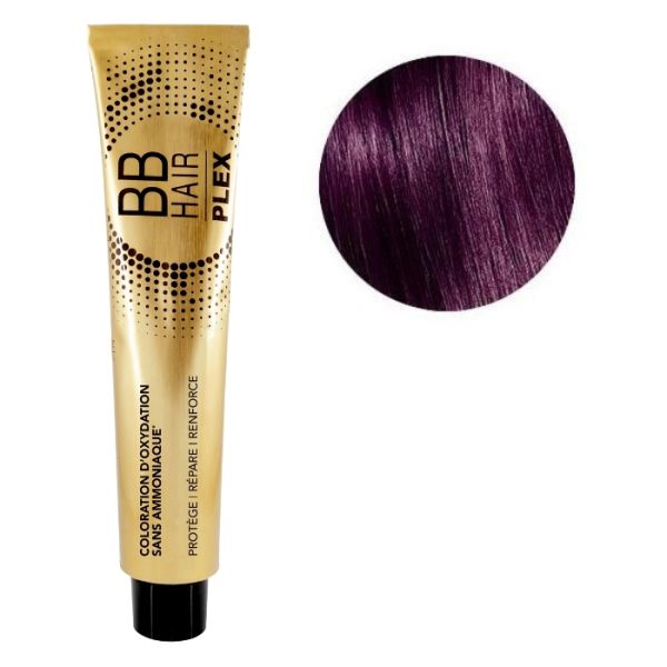 Oxidatiekleuring BBHair Plex zonder ammoniak nr. 6.22 Donkerblond Intens Violet Générik 100 ml. Oxidatiekleuring BBHair Plex zonder ammoniak nr. 6.22 Donkerblond Intens Violet Générik 100 ml.
