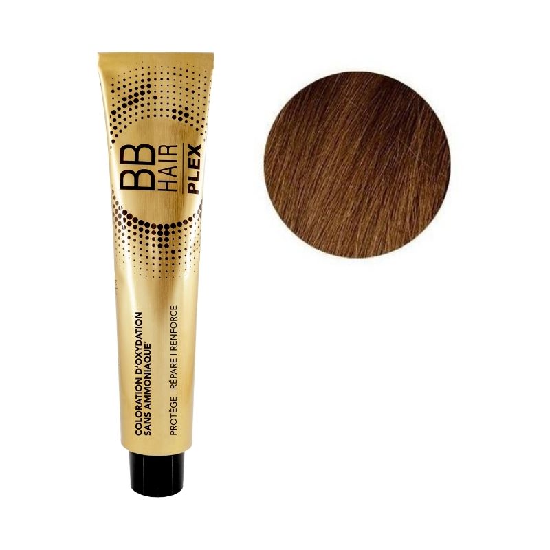 Oxidatiekleuring BBHair Plex zonder ammoniak nr. 6.34 Donkerblond Koper Goud Générik 100 ml.