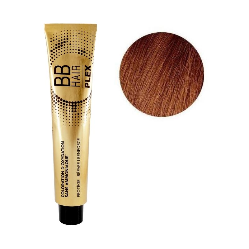 Coloração de oxidação BBHair Plex sem amônia nº 6.45 Loiro Escuro Acobreado Mogno Générik 100ml.