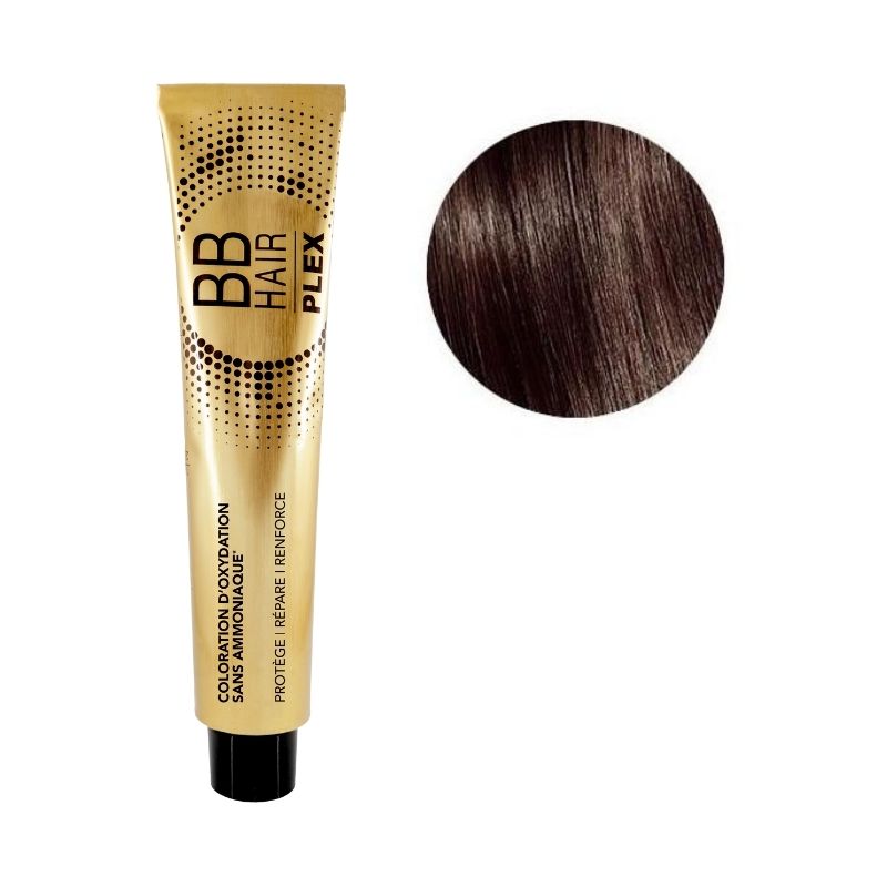 Oxidatiekleuring BBHair Plex zonder ammoniak nr. 6,58 Donker mahonie espresso Blond Générik 100 ml.