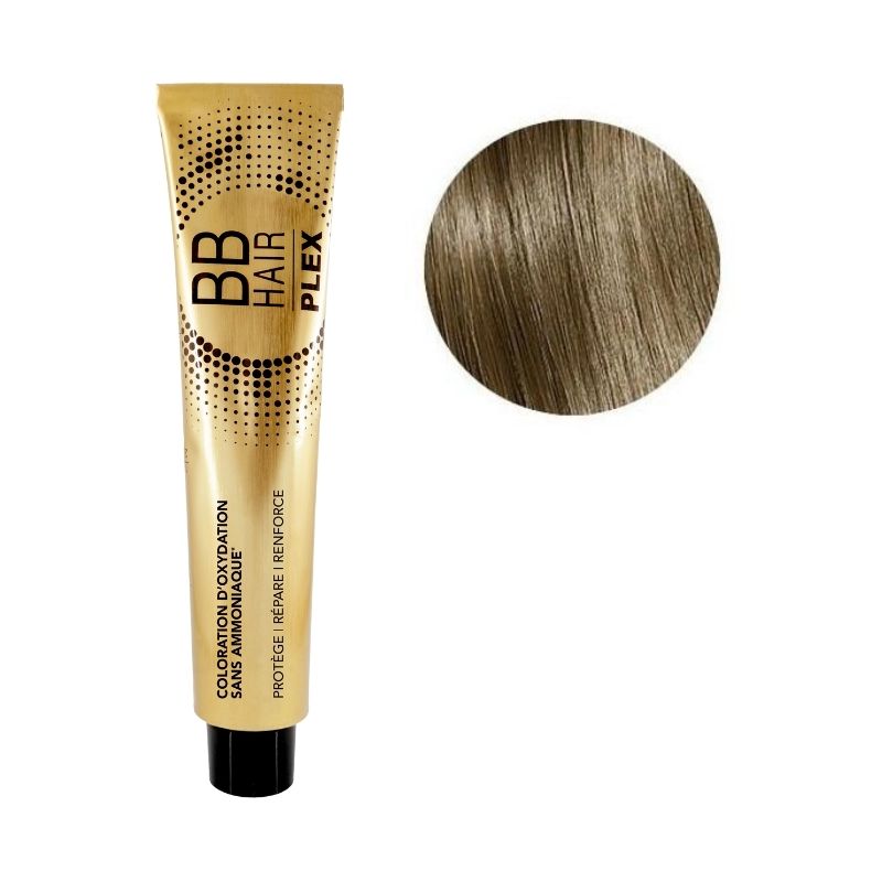 Kleurbehandeling zonder ammoniak BBHair Plex oxidatie nr. 8 Lichtblond Générik 100 ml.